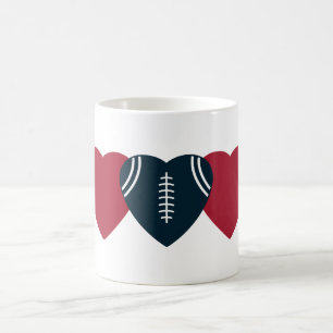 Houston Texans Football Heart Design Kaffemugg
