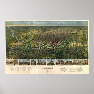 Houston, Texas 1891 Poster