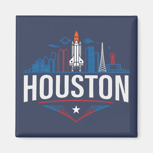 Houston Texas Amerikas förenta stater Magnet (Framsidan)