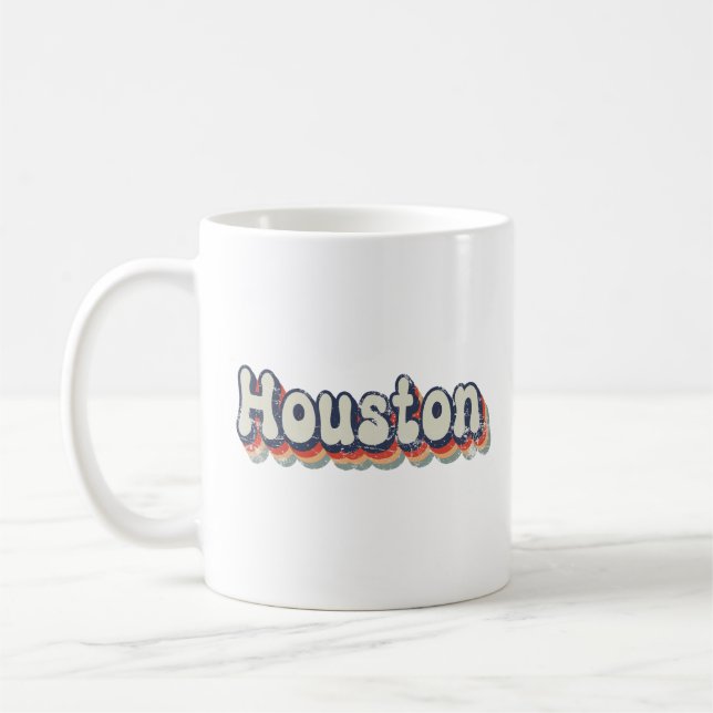 Houston Texas Chrome City Classic Art Kaffemugg (Vänster)