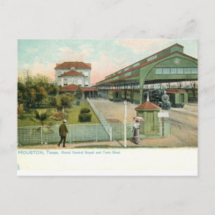Houston Texas circa 1905 Grand Central Station Vykort