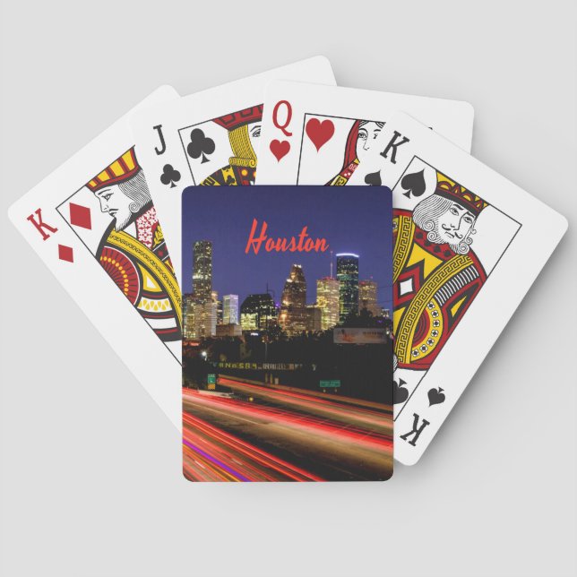 Houston Texas City Skyline Casinokort (Baksidan)