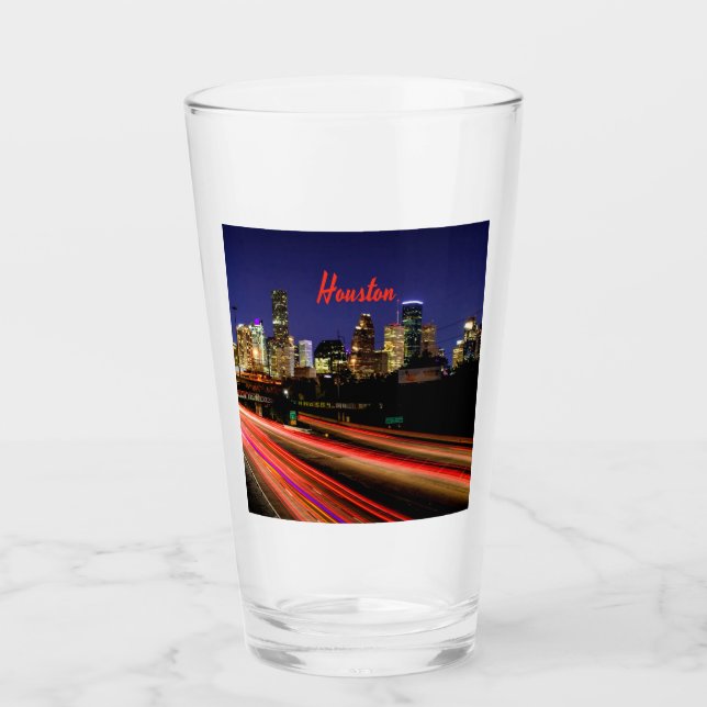 Houston Texas City Skyline Glaskopp (Framsida)