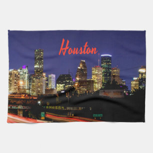 Houston Texas City Skyline Kökshandduk