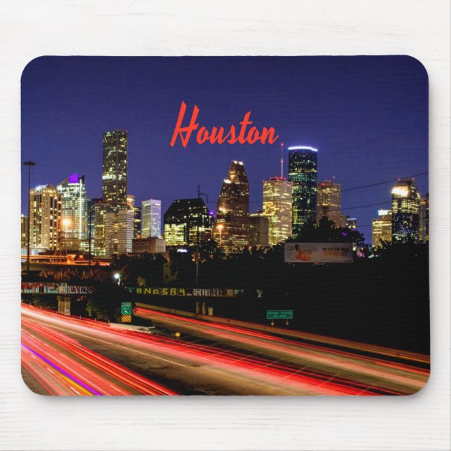 Houston Texas City Skyline Musmatta (Framsidan)