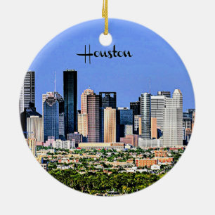 Houston, Texas-cityscape-foto Julgransprydnad Keramik