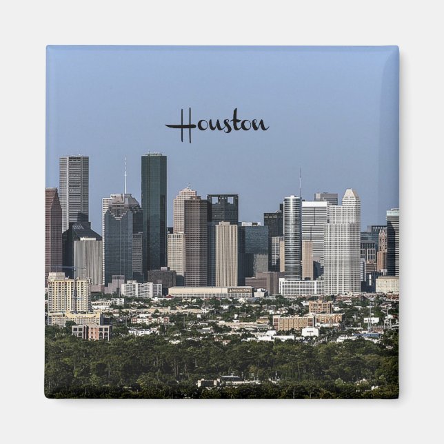 Houston, Texas cityscape Magnet (Framsidan)
