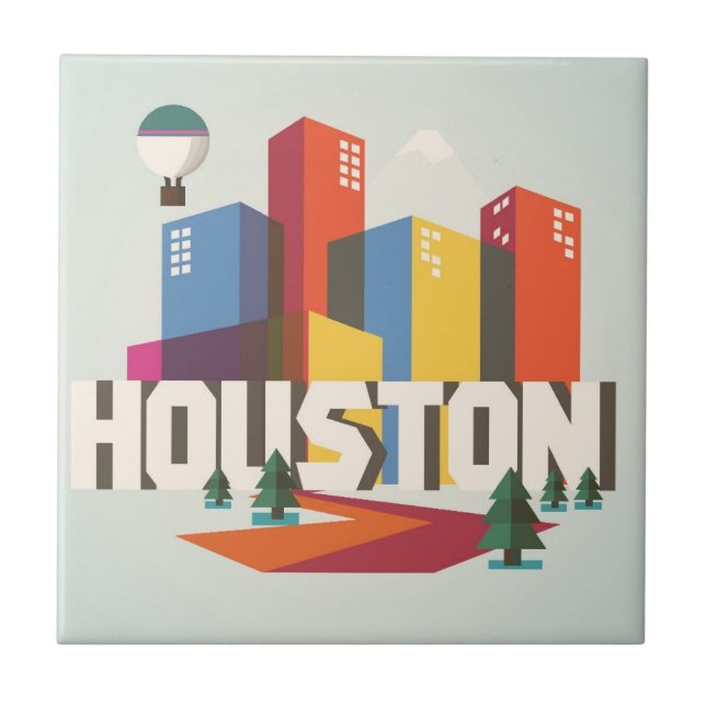 Houston Texas | Cityscapedesign Kakelplatta (Framsidan)