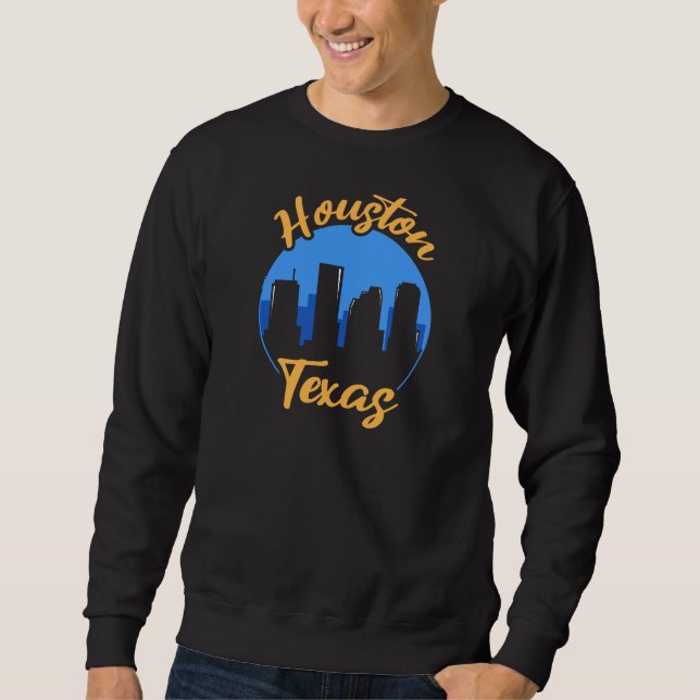 Houston Texas design för stolt Houstonisk Lång Ärmad Tröja (Framsida)