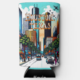 Houston, Texas Downtown City View Abstrakt Art