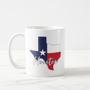 Houston, Texas Flagga Karta Kaffemugg