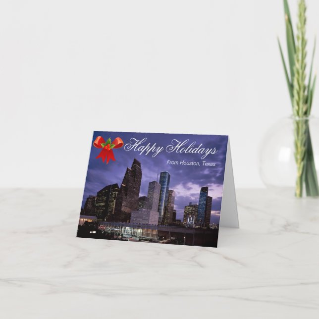 Houston Texas Glad helg Greeting Card (Framsida)