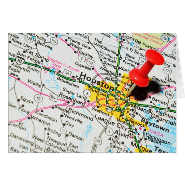 Houston Texas Hälsningskort (Framsidan Horizontal)