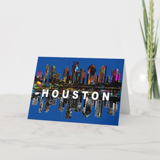 Houston, Texas i graffiti-kort Kort (Framsida)