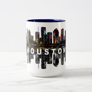 Houston, Texas i graffiti Två-Tonad Mugg
