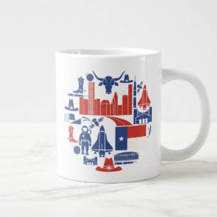 Houston Texas Icons Jumbo Mugg