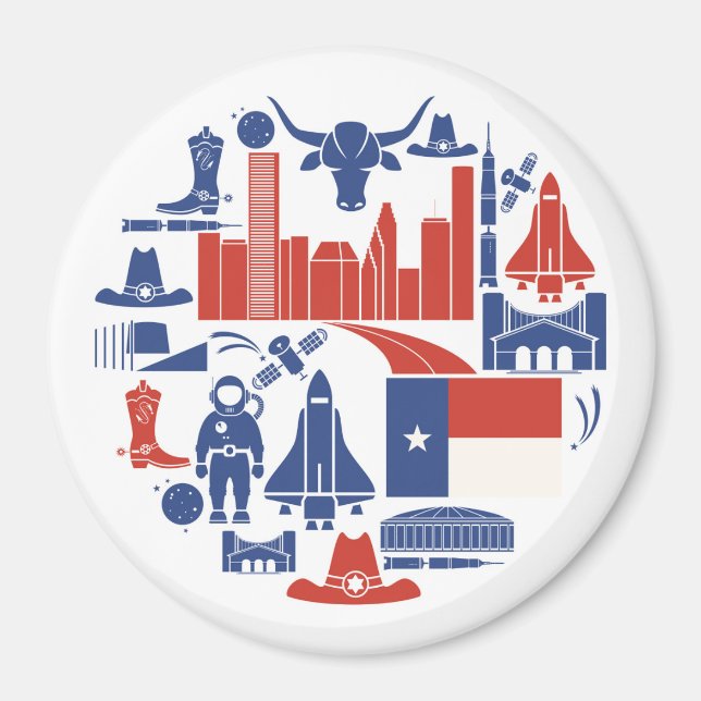 Houston Texas Icons Magnet (Framsidan)