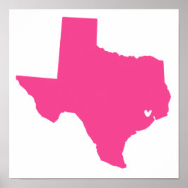 Houston, Texas Kärlek Poster