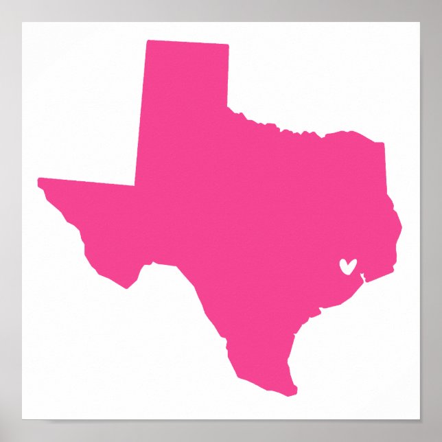 Houston, Texas Kärlek Poster (Framsidan)