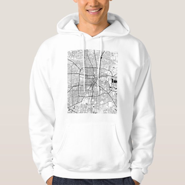 Houston Texas Karta Hoodie (Framsida)