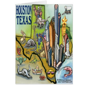 Houston TEXAS kartakort Hälsningskort