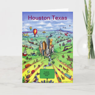 Houston Texas-kort Kort