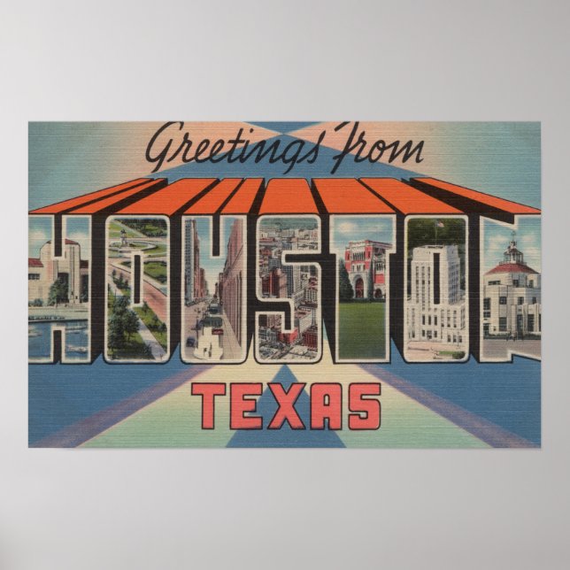 Houston, Texas - Large Brev Scenes 3 Poster (Framsidan)