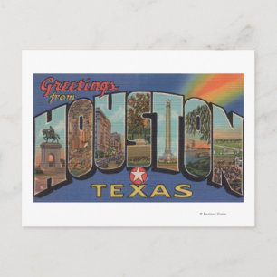 Houston, Texas - Large Brev Scenes 3 Vykort