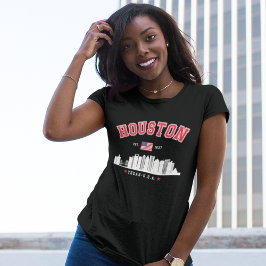 Houston Texas Modern Skyline T Shirt