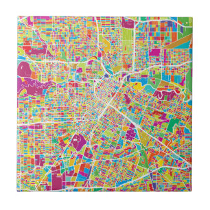 Houston Texas neonkarta Kakelplatta