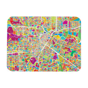 Houston Texas neonkarta Magnet