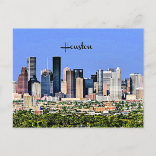 Houston, Texas pittoreskt stadsbildsfoto Vykort
