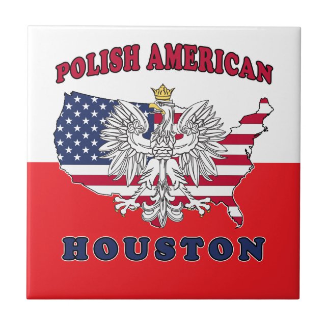 Houston Texas polsk amerikansk Kakelplatta (Framsidan)