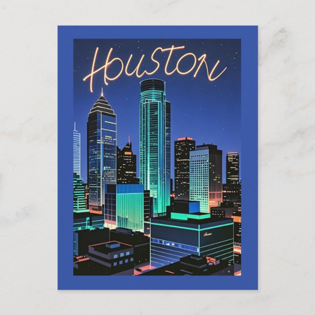 Houston Texas Postcard Vykort (Framsida)