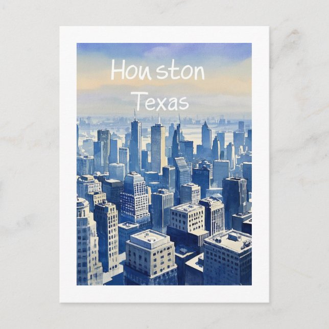 Houston Texas Postcard Vykort (Framsida)