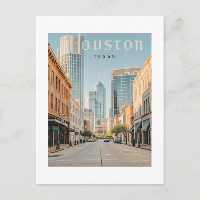 Houston Texas Postcard Vykort (Framsida)