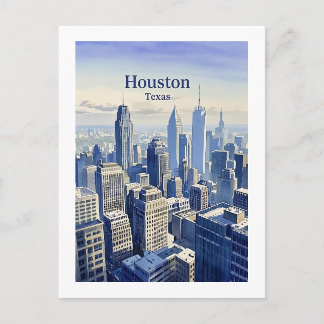 Houston Texas Postcard Vykort (Framsida)