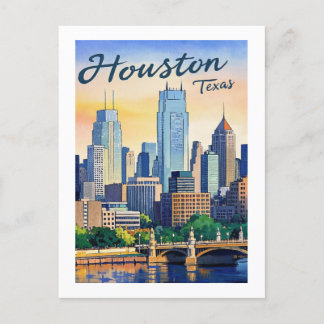 Houston Texas Postcard Vykort