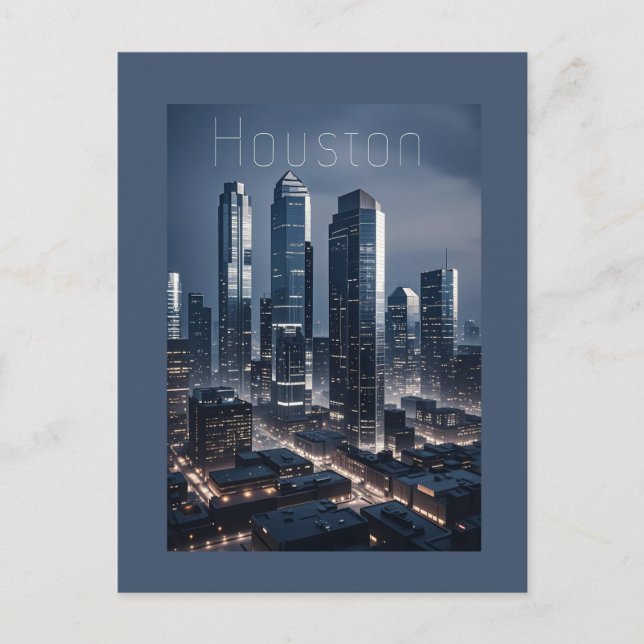 Houston Texas Postcard Vykort (Framsida)