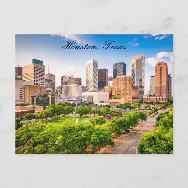 Houston Texas Postcard Vykort (Framsida)