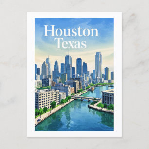 Houston Texas Postcard Vykort