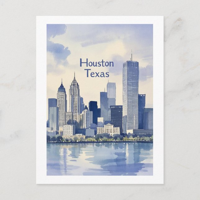 Houston Texas Postcard Vykort (Framsida)