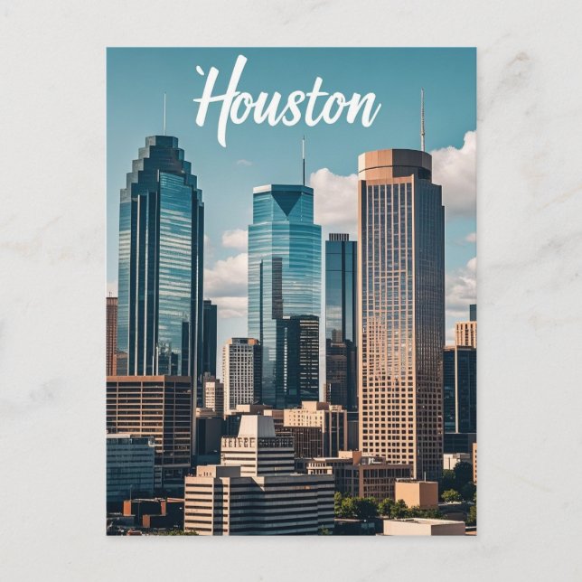 Houston Texas Postcard Vykort (Framsida)