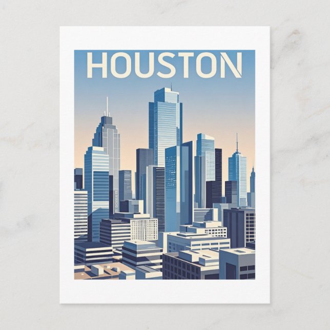 Houston Texas Postcard Vykort (Framsida)