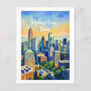 Houston Texas Postcard Vykort