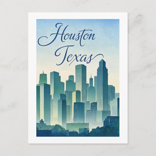 Houston Texas Postcard Vykort (Framsida)