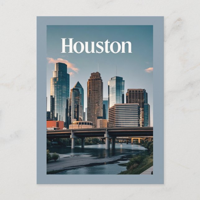 Houston Texas Postcard Vykort (Framsida)