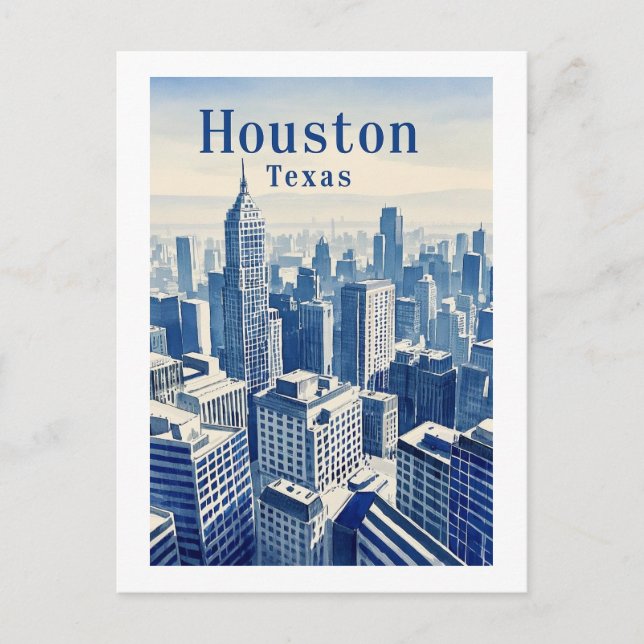 Houston Texas Postcard Vykort (Framsida)