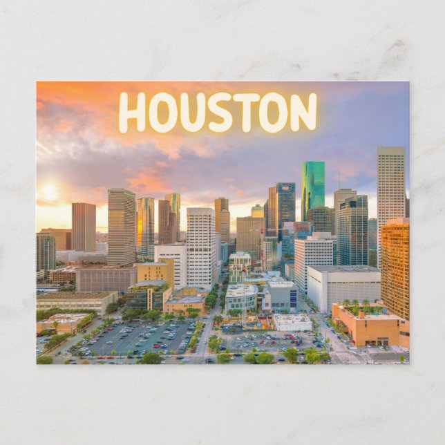 Houston Texas Postcard Vykort (Framsida)