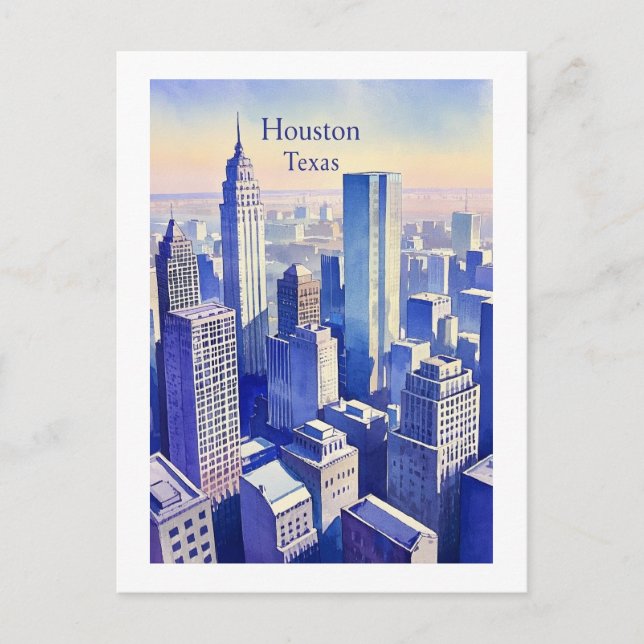 Houston Texas Postcard Vykort (Framsida)